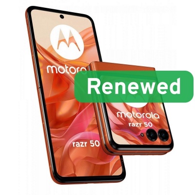 Motorola Renewed | Grade A | Razr 50 | 256 GB | Spritz Orange | 5G | O