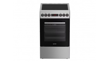 INDESIT Cooker | IS5V8CSX/P | Hob type Ceramic | Oven type Electric | Stainless Steel | Width 50 cm | Depth 60 cm | Grilling | Energy efficiency class A | 55 L