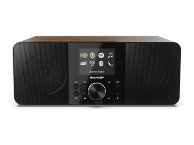 Sharp DR-I740(BK) Lisbon Stereo Smart Radio (Internet / DAB+ / FM), Black & Walnut | Sharp