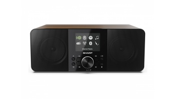 Sharp DR-I740(BK) Lisbon Stereo Smart Radio (Internet / DAB+ / FM), Black & Walnut | Sharp